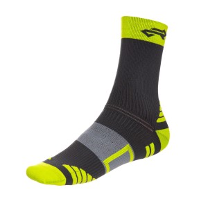 SKARPETKI SPORTOWE STRIPES 3D GRAFITOWE/LIMONKOWE