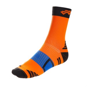 SKARPETKI SPORTOWE STRIPES 3D POMARAŃCZOWE/CZARNE