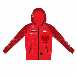  BLUZA Z KAPTUREM PERSONALIZOWANA ROZPINANA UNISEX - TRENER NORDIC WALKING - PREORDER